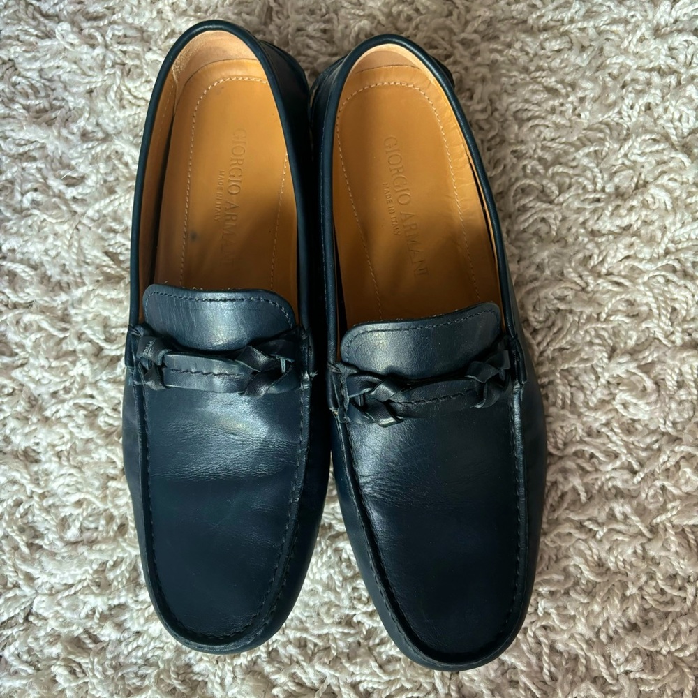 Giorgio Armani Men’s Dark Blue Loafers
